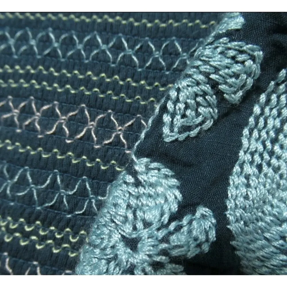 NEW Anthropologie Turquoise Embroidered Top - Picture 6 of 7
